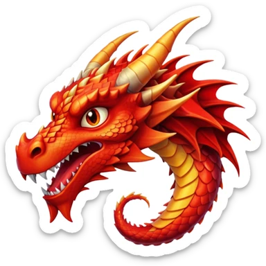 Angry dragon sticker