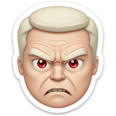 Angy humen  also looking sad whail also looking super mad sticker