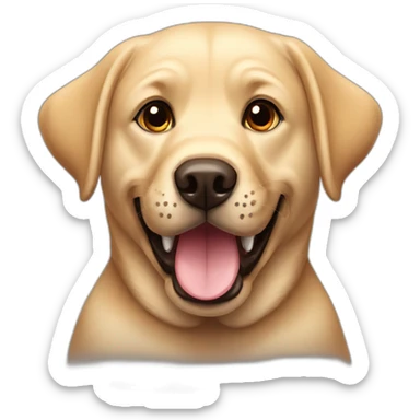 labrador chubby dog playful sticker