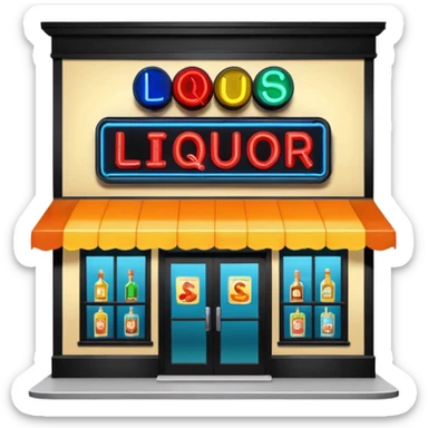 tienda de licor que se vea desde a fuera sticker