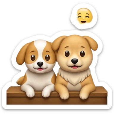 crea un emoji de buenas noches. Pon un texto : Buenas noches Javier y Tobi. Javier es una imagen de profesor y Tobi q sea imagen de un perro sticker