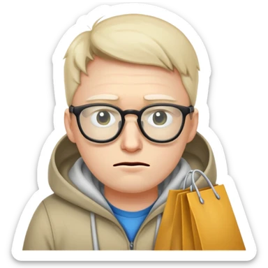 programmer with bags under his eyes sticker