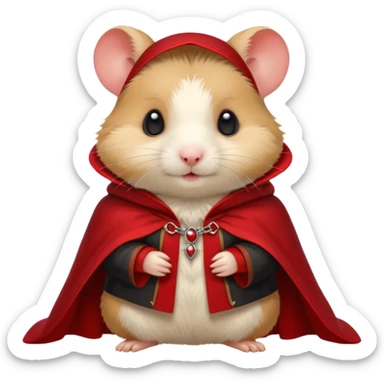{ "type": "object", "look": "hamster in red collar cloak", "description": "a vampire hamster wearing a red collar cloak" } sticker
