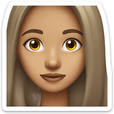 Girl 22 yo brown long hair marketer and content creator brown eyes  sticker