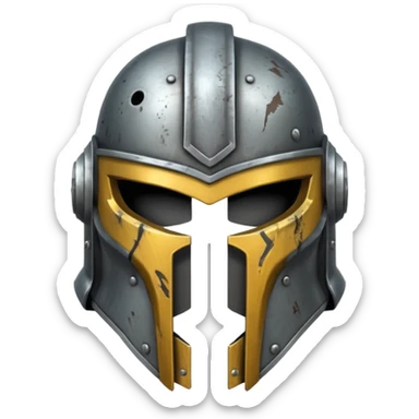 Iron warrior helmet sticker