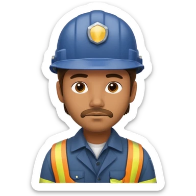 detective in a work helmet sticker