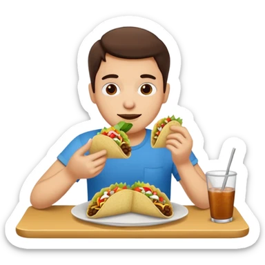 Eating tacos  sticker