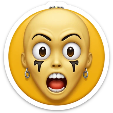 horror scream icon neckless sticker