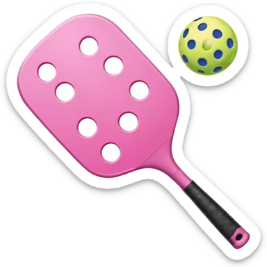 pickleball paddle, pink with no holes in the paddle sticker