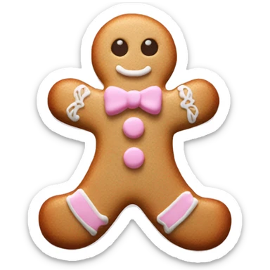Light pink gingerbread cookie  sticker