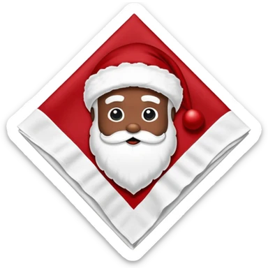 a black santa napkin sticker