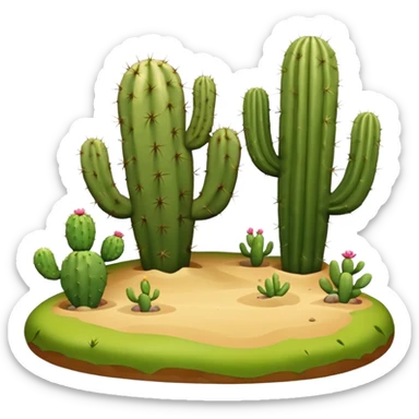 desert iwth cactus sticker