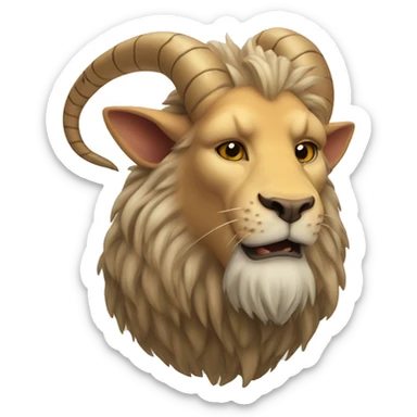 Chimera, a combination of a lion, a snake and a goat sticker