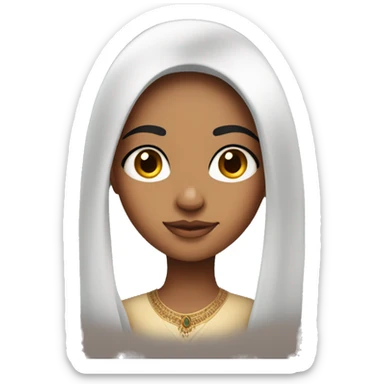 Indian girl with beautiful eyebrows and long black hair sticker