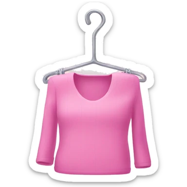 Pink laundry hanger sticker