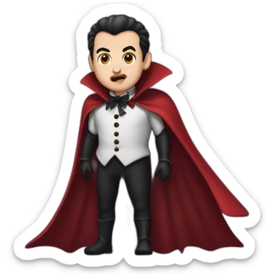 Dracula qui change la couche d'un bébé sticker