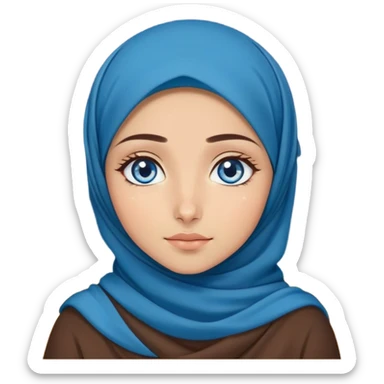 Turkish beautiful finish Konya girl blue eyes with starry night hijab and watching the sky on the ground  sticker