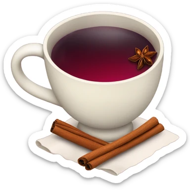 Mulled wine with star anise sticker