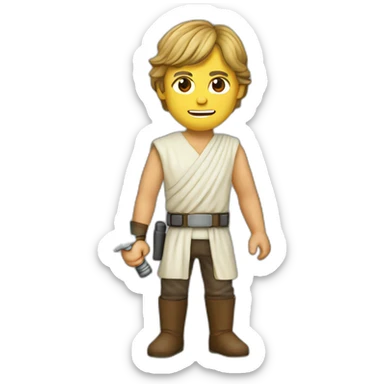Luke skywalker avec sabre laser  sticker