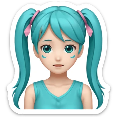 Hatsune Miku  embarrassed twintail sticker