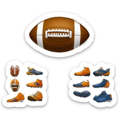 “Football store exterior with bold signage, large windows displaying football gear, and a clean, sporty design.” sticker