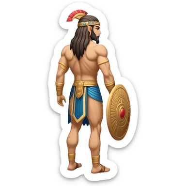 fullbody annunaki enki back view sticker
