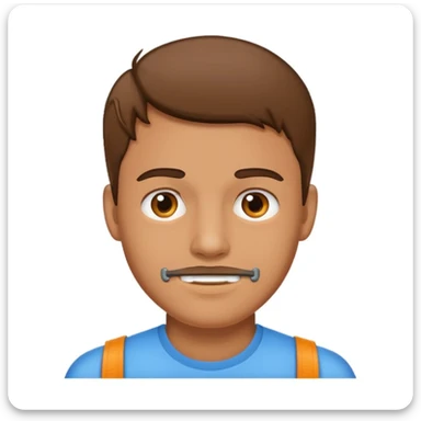 Un hombre con brackets medio morenito  sticker