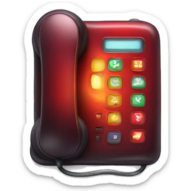 red glowing single phone sticker