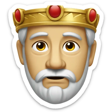 Sad Emperor: A Roman emperor wearing a laurel crown and toga, looking down with a tear rolling down his cheek, expressing sadness—perhaps over a political loss or defeat. sticker