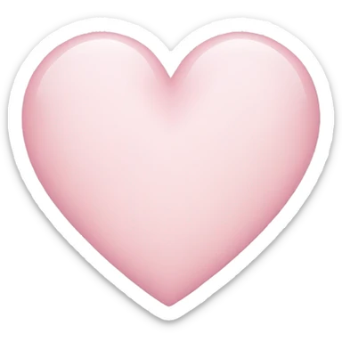 light pink heart sticker