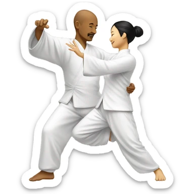 tai chi couple sticker
