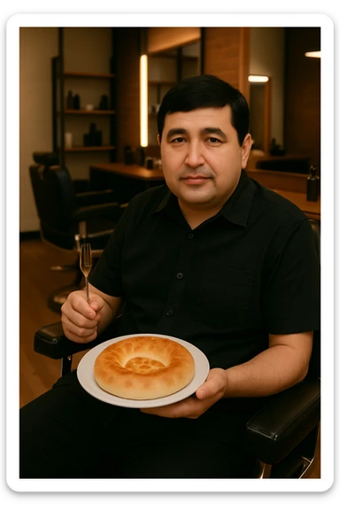 birinchidagi odamni yuziga 2 rasmdagi odamga juda uxshatib chizib bergin xuddu shunday non yen utirganini sticker