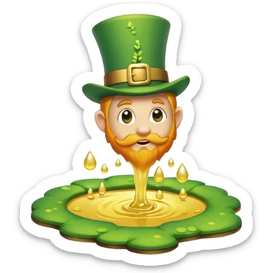 Leprechaun piss sticker