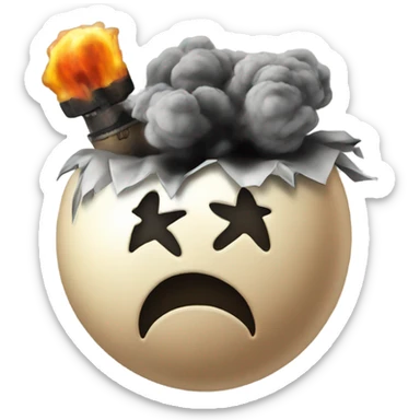 Emoji with bomb sticker