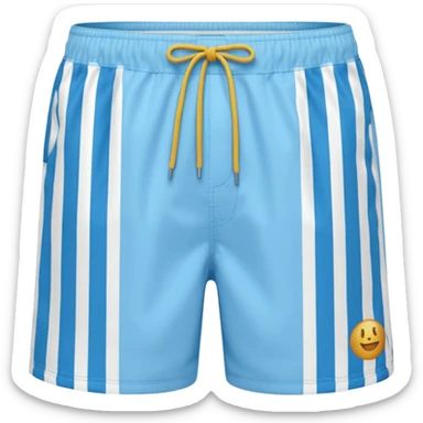 un short de bain pour homme rayé fine bleu clair verticale sticker