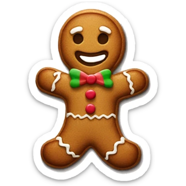 gingerbread man sticker