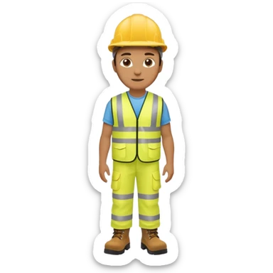 safety manager standing full body sticker