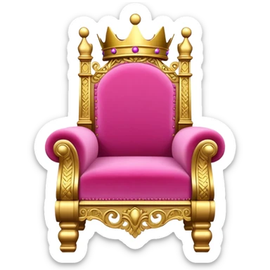 Pink king throne sticker