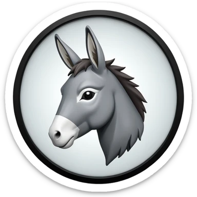 Game of thrones style picture square frame with a donkey Sigil in stark Colors sticker