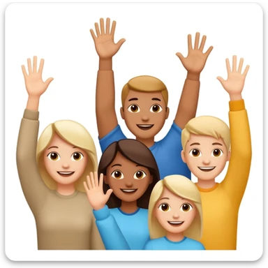 Feliz manos arriba sticker