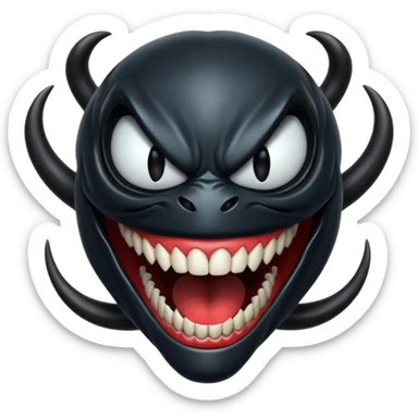 Venom symbiote smiling sticker