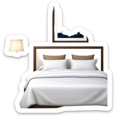 A dimly lit white bedroom. The bed is neatly made, and a glass of water sits beside a book on a cozy nightstand. Soft lighting signals a peaceful wind-down, representing the calm and control that comes from reclaiming your evenings. sticker