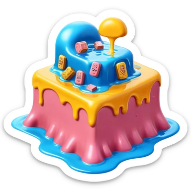 spam land surreal dali style melting landscape sticker