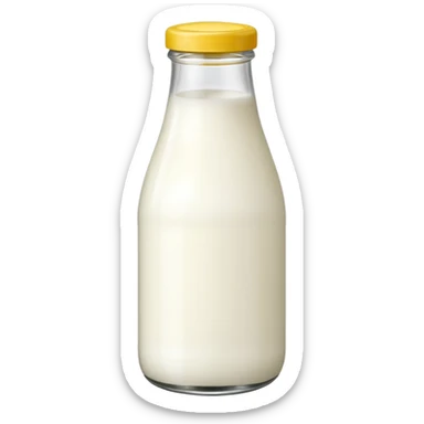 baby Milk bottle with yellow cap  sticker