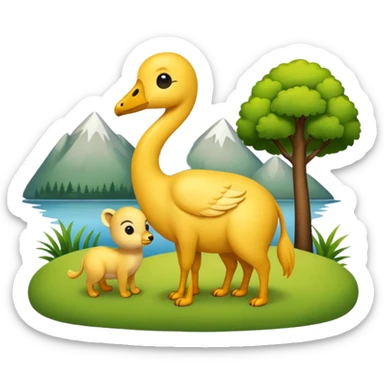 Animals and nature sticker