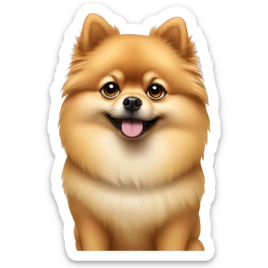 A Pomeranian giving a side eye  sticker