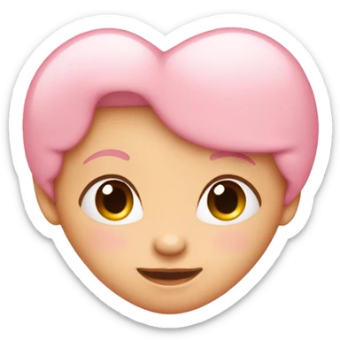 Baby pink heart sticker