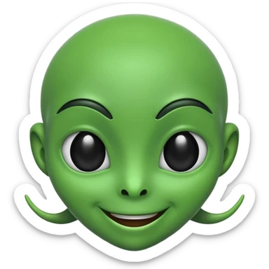 Alien x emoji sticker