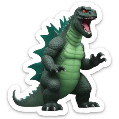 Godzilla with paparazzi sticker