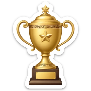winter holiday theme trophy sticker